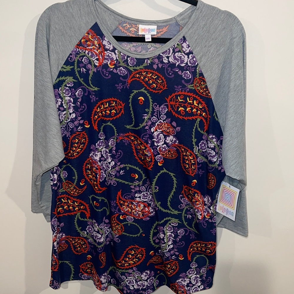 Lularoe Randy baseball t top size 3XL